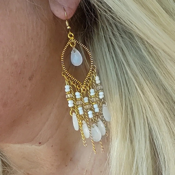 🔥LAST PAIR🔥 BOHO BEACH CHAIN TASSEL EARRINGS - Picture 3 of 7